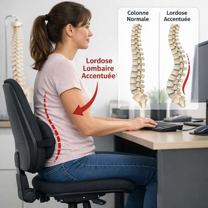 Pourquoi la lordose lombaire augmente en position assise ?