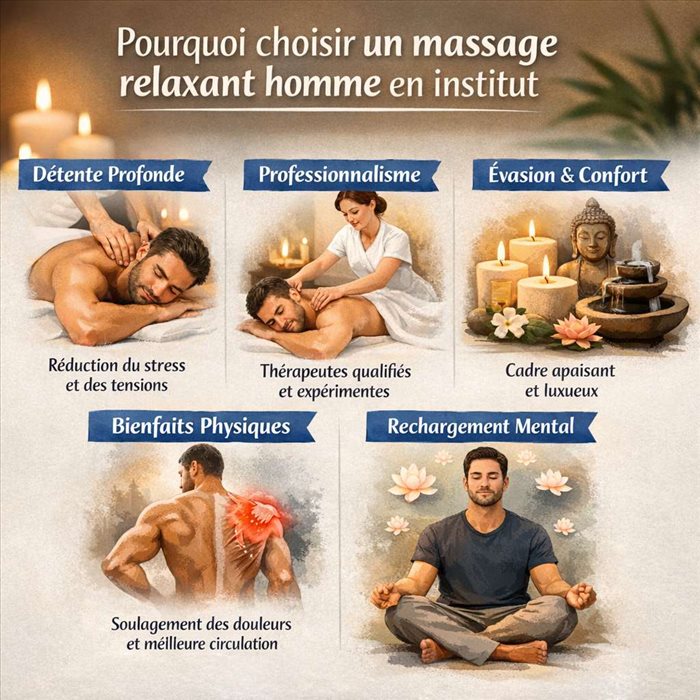 Pourquoi choisir un massage relaxant homme en institut ?
