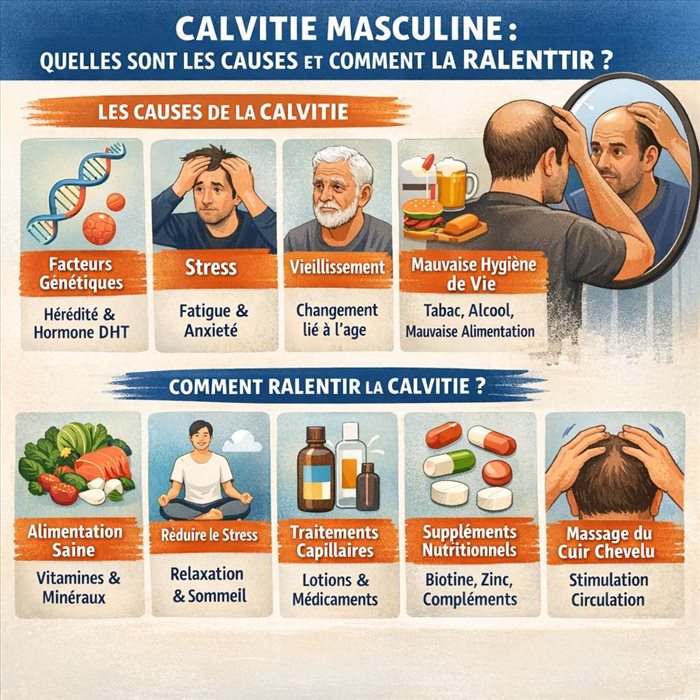 Calvitie masculine : quelles sont les causes et comment la ralentir ?