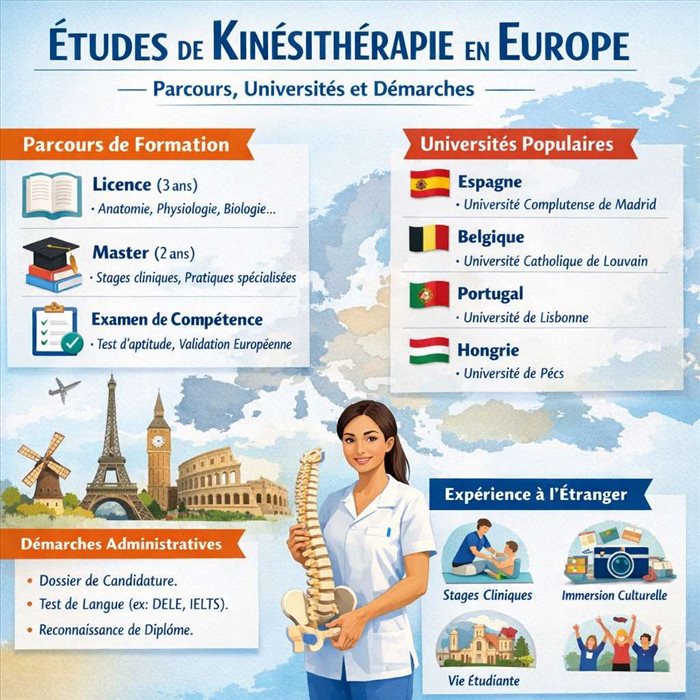 Études de kinésithérapie en Europe : le guide complet