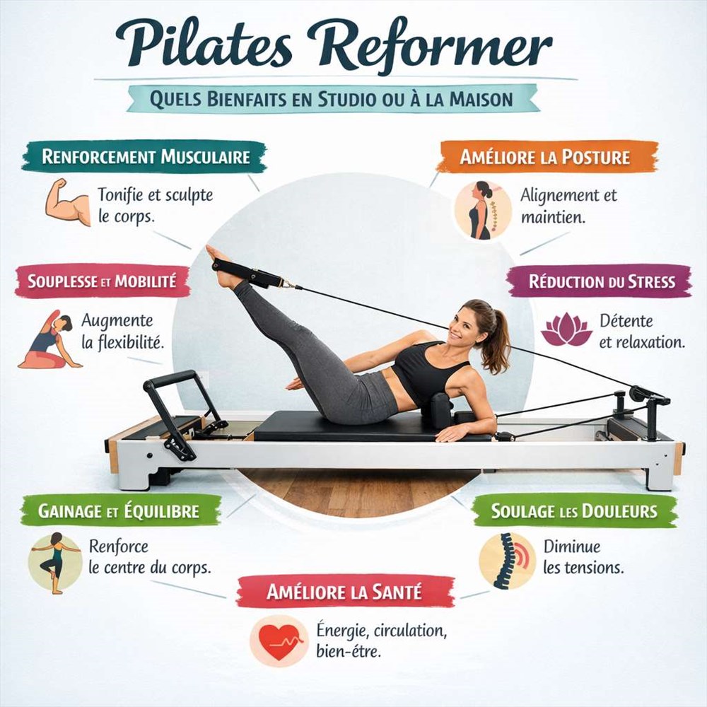 Pilates Reformer : quels bienfaits en studio ou à la maison ?